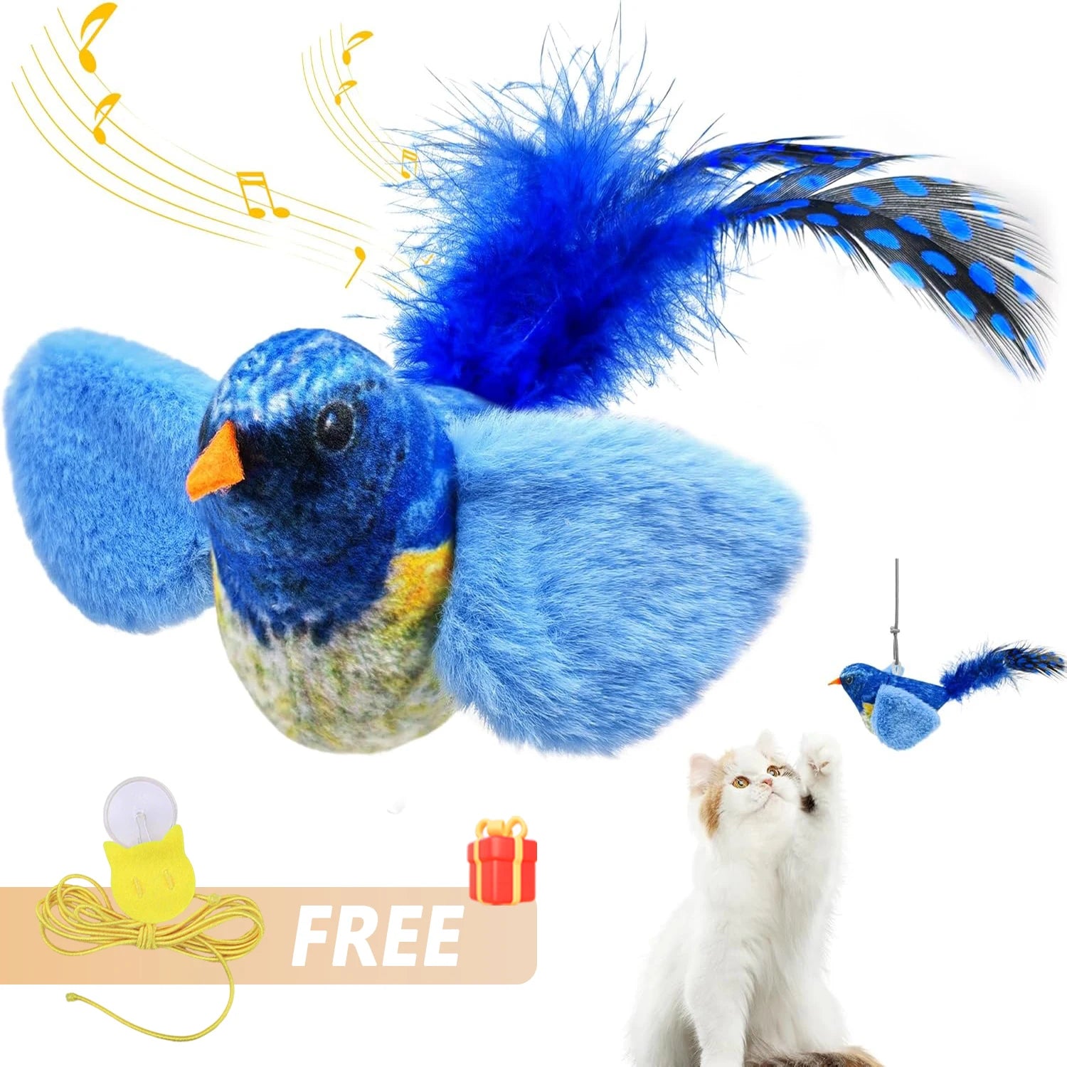 iLMH Cat Interactive Ball Toy Automatic Rolling Ball Faux Tail Rechargeable Smart Pet Electric Toy Pet Training Imitate Mouse