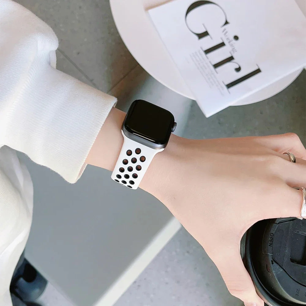 Sport strap For Apple Watch Band Ultra 49mm 44mm 45mm 38/40mm/41mm Silicone Pride Bracelet correa iWatch Series 8 7 6 4 5 3 9 SE