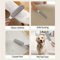 Double-sided manual electrostatic pet hair brush, suitable for cleaning pets, clothing, sofas, furniture, and carpets