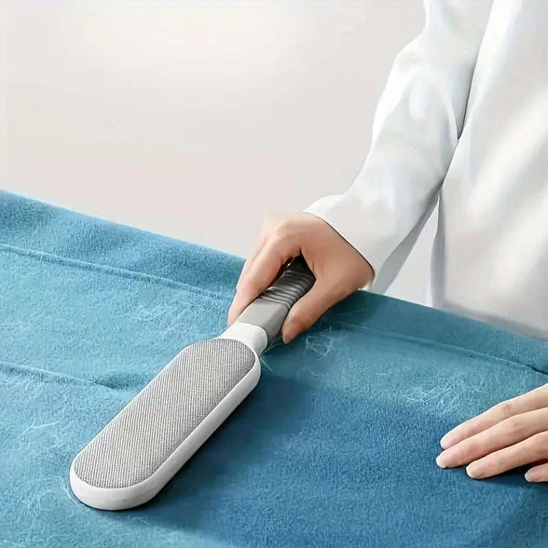 Double-sided manual electrostatic pet hair brush, suitable for cleaning pets, clothing, sofas, furniture, and carpets
